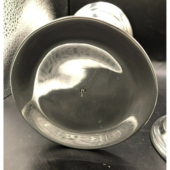 2 Aluminum/Pewter(?) Silver Candle Holders Sticks with Twist/Swirl Design 10" - Picture 6 of 8